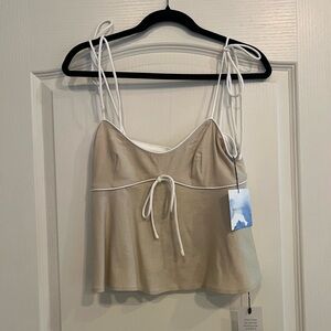 NWT Majorelle Khaki Spaghetti Strap Top